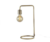 Industrial Antique Brass Finish Metal Desk Lamp With Vintage Edison Bulb