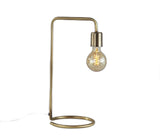 Industrial Antique Brass Finish Metal Desk Lamp With Vintage Edison Bulb