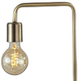 Industrial Antique Brass Finish Metal Desk Lamp With Vintage Edison Bulb