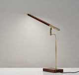 Industrial Antique Brass Finish Metal Desk Lamp With Vintage Edison Bulb