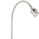 Brushed Steel Metal Led Adjustable Desk Lamp