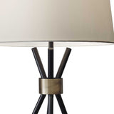 70" Black Three Light Novelty Floor Lamp