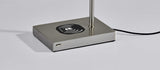 5" X 22.5" X 12.25-22.25" Brushed Steel Metal Led Desk Lamp