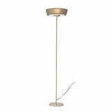 16" X 16" X 71" Brushed Steel Metal 300W Torchiere