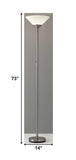 73" Torchiere Floor Lamp With White Cone Shade