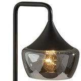 Gnome Smoked Glass Black Metal Pendant Lamp