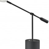 Black Metal Saucer Led Adjustable Desk Lamp