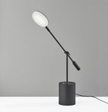 Black Metal Saucer Led Adjustable Desk Lamp