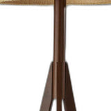 59" Tripod Floor Lamp With Brown Drum Shade