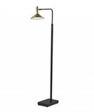 Adjustable Brass Spotlight Led Floor Lamp In Black Metal