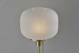 Striped Glass Glow Metal Pendant