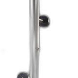 12" X 67.5" Brushed Steel Brushed Steel Coat Rack