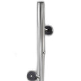 12" X 67.5" Brushed Steel Brushed Steel Coat Rack