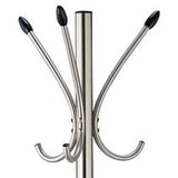 12" X 68" Brushed Steel Brushed Steel Pyramid Coat Rack