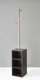13" X 68" Brushed Steel Brushed Steel Stand Coat Rack