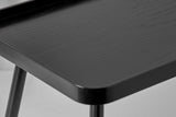 21" Black Solid Wood End Table