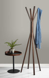 22" Black Solid Wood Round End Table