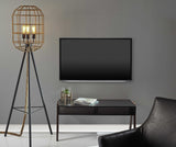 18" X 18" X 20-21.5" Black End Table