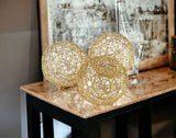 5" X 5" X 5" Gold Iron Wire Spheres Box Of 3