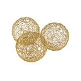 5" X 5" X 5" Gold Iron Wire Spheres Box Of 3