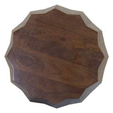 22" Deep Brown And Dark Brown Solid Wood End Table