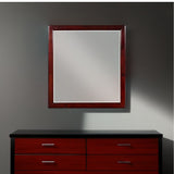 38" Dark Brown Framed Dresser Mirror