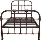 Gray Industrial Pipe Design Full Bed Frame