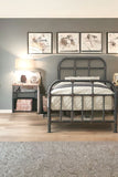 Gray Metal Twin Bed Frame