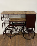 17" X 58.5" X 67.5" Maroon Tricycle Delivery Bar