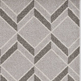 2'X4' Grey Machine Woven Uv Treated Herringbone Illusion Indoor Outdoor Accent Rug