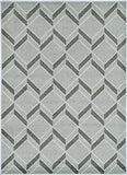 7'X10' Grey Machine Woven Uv Treated Herringbone Illusion Indoor Outdoor Area Rug