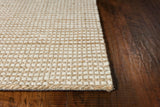 5'X7' Ivory Hand Woven Jute And Wool Indoor Area Rug