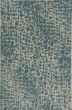 5' X 8' Teal Animal Print Outdoor Area Rug