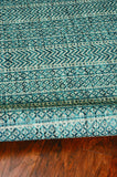 3' X 4' Teal Polypropylene Area Rug