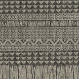 3'X4' Charcoal Machine Woven Uv Treated Tribal Indoor Outdoor Accent Rug