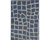 3'X5' Blue Grey Machine Woven Uv Treated Abstract Indoor Outdoor Area Rug