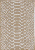 8' X 11' Ivory Abstract Indoor Outdoor Area Rug