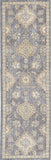 8' Sage Green Machine Woven Vintage Traditional Indoor Runner Rug