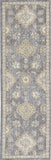 3' X 5' Sage Green Floral Vine Bordered Wool Indoor Area Rug