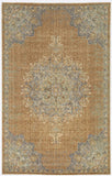 2' X 3' Coffee Vintage Wool Accent Rug