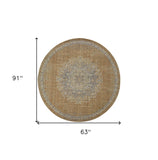 63 X 91 Coffee Wool Rug