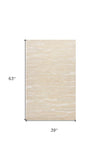 3'X5' Ivory Hand Tufted Abstract Indoor Area Rug