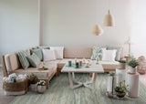 102 X 138 Seafoam Wool Or Viscose Rug