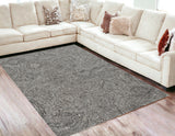 5'X7' Grey Hand Tufted Abstract Indoor Area Rug