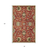 3' X 5' Sienna Medallion Vines Wool Rug