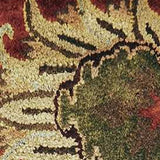 8'X11' Sienna Orange Hand Tufted Traditional Floral Indoor Area Rug