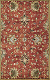 9'X13' Sienna Orange Hand Tufted Traditional Floral Allover Indoor Area Rug