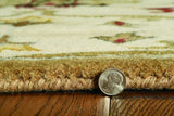 96 X 126 Champagne Wool Rug