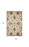 96 X 126 Champagne Wool Rug