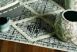 94 X 130 Charcoal Polyester Rug